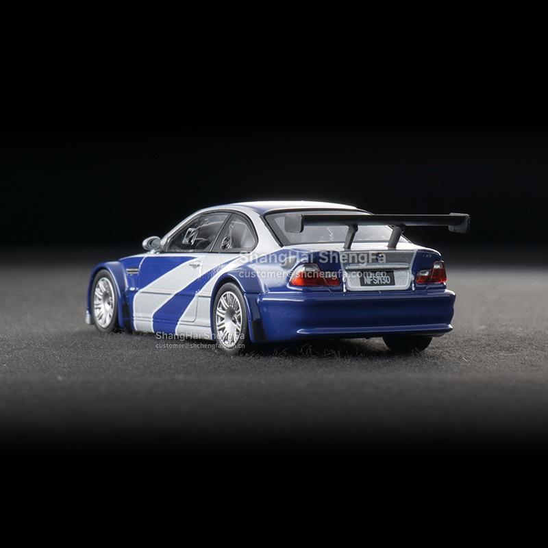 Почти Реальный AR 1:64 BMW M3 E46 GTR «Жажда скорости»: Издание «Самый разыскиваемый» - Iconic Video Game Car Литая модель автомобиля из сплава