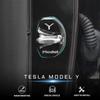 Для Tesla Model Y 2022 2023 Автоаксессуары Накладка на пряжку замка двери автомобиля Модель дверного замка Черный Алюминий