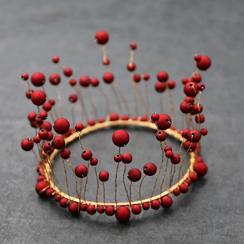 Корейский головной убор со стразами и жемчугом для девочек, Корона, домашний декор для дня рождения, торта, топпер, тиара