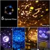 Starry Sky Projector Moon Rotating Night Light Battery Operated USB Charging Projection Lamps Children Brithday Gift