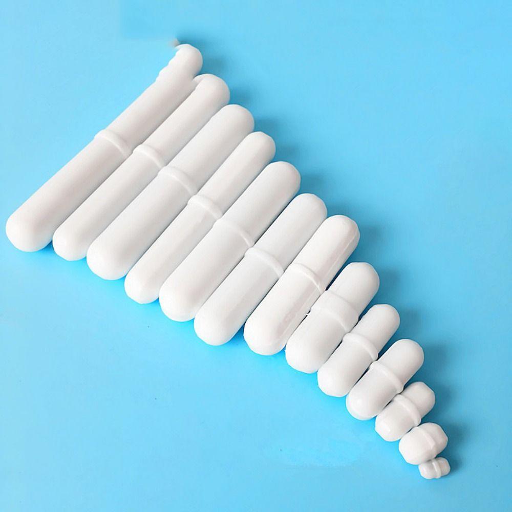 10Pcs 6-15mm Magnetic Stirrer Mixer White Laboratory Stir Rod  Lab Supplies