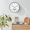 Настенные часы Nbdeal, Аналоговые, Стильные, Бесшумные, Отображение даты, Отображение дня недели, Диаметр 30 см, Настенные часы, Скандинавские, Секундная стрелка непрерывного движения