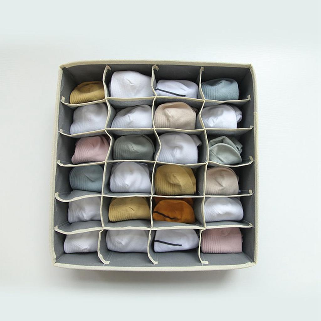 Коробка для хранения нижнего белья, Тканевая бытовая, Шкаф для студенческого общежития, Отделение для носков и нижнего белья - органайзер.