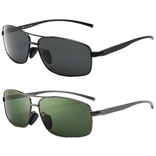 Unisex Square Polarized Full Rim Durable Sunglasses UV400 Aluminium Magnesium Frame Lightweight for Outdoor Cycling Driving