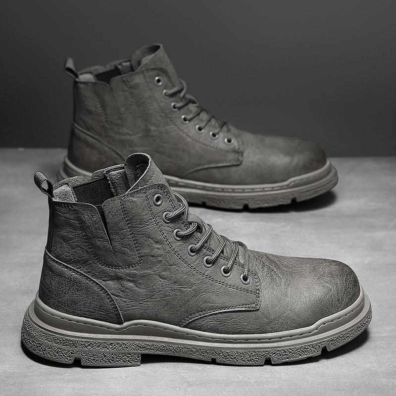2024 новые мужские ботинки высокие мотоциклетные ботинки модная кожаная обувь повседневные уличные ботильоны мужские кроссовки Bota Masculina