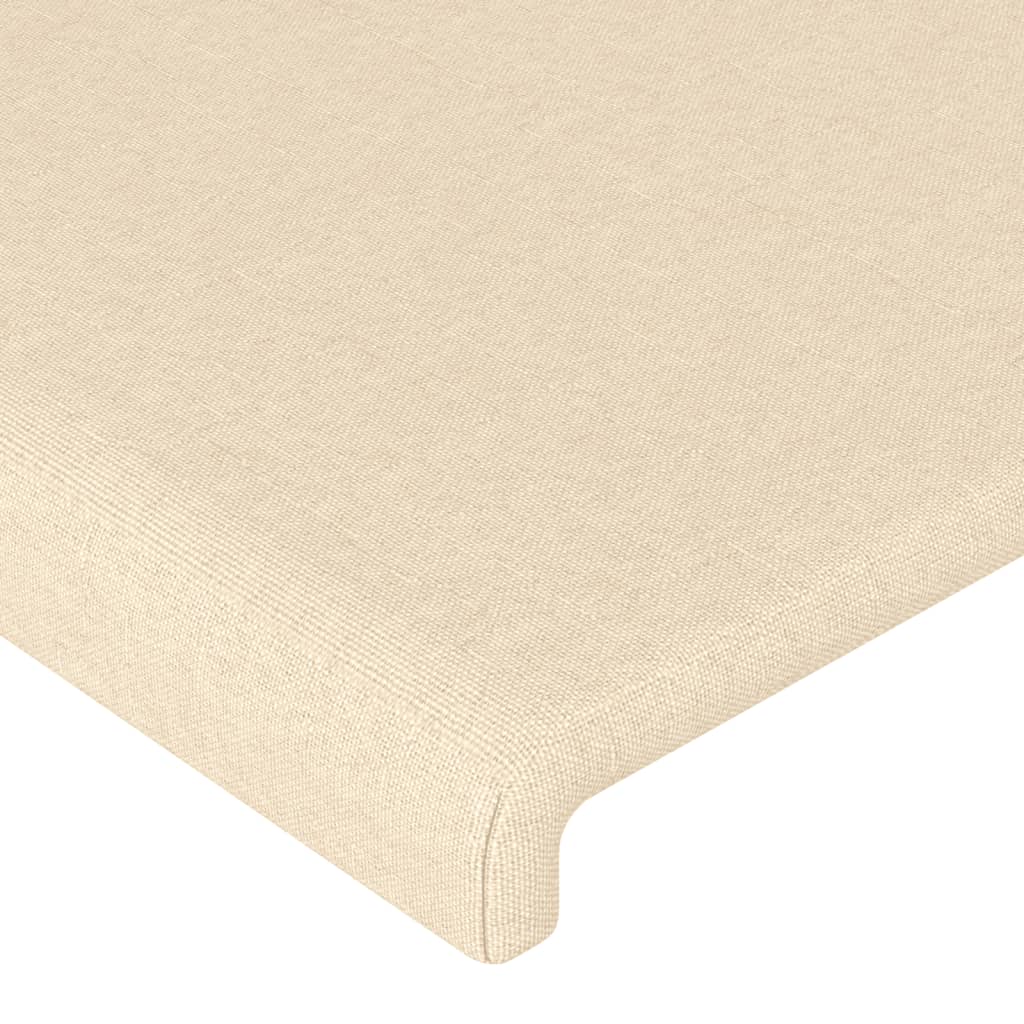LED Headboard Cream 103x16x118 128 cm Fabric