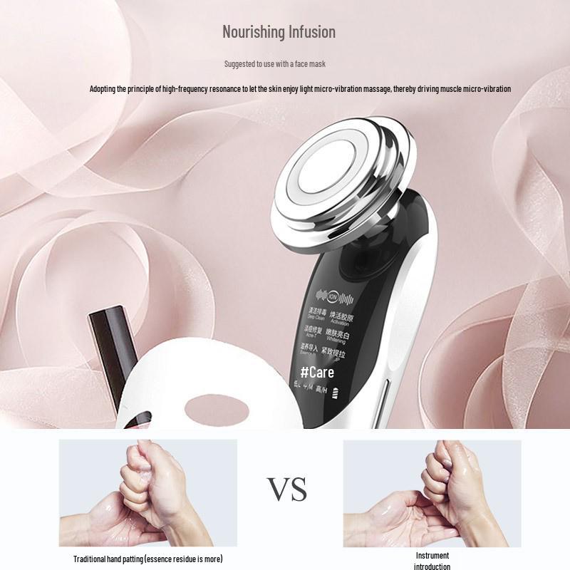 Фотонный Beauty-прибор EMS с цветотерапией для микротокового омоложения кожи