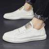 Genuine Leather Shoes Men Slip On Breathable Casual Loafers Non-slip Driving Shoes For Men White Shoes Men Sneakers