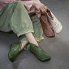 Ретро Летние Короткие Сапоги На Низком Каблуке На Молнии Сбоку Натуральная Кожа Перфорированные Дышащие Женские Туфли