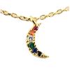 [R1396] - Artisan Necklace 'Luna' Multicolored Gold - 8x4 Mm