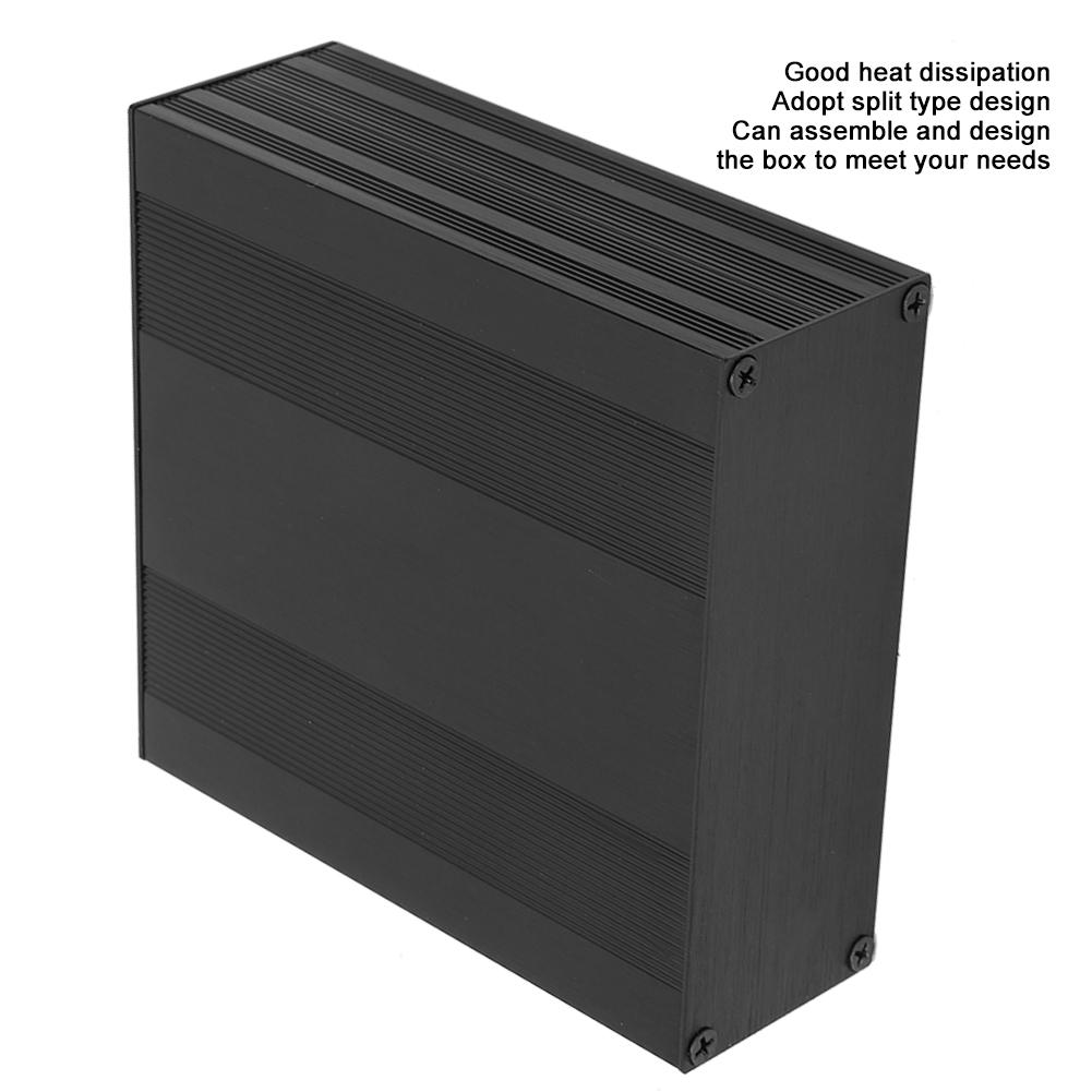 Черный алюминиевый корпус для печатной платы, раздельного типа, для DIY электронных проектов