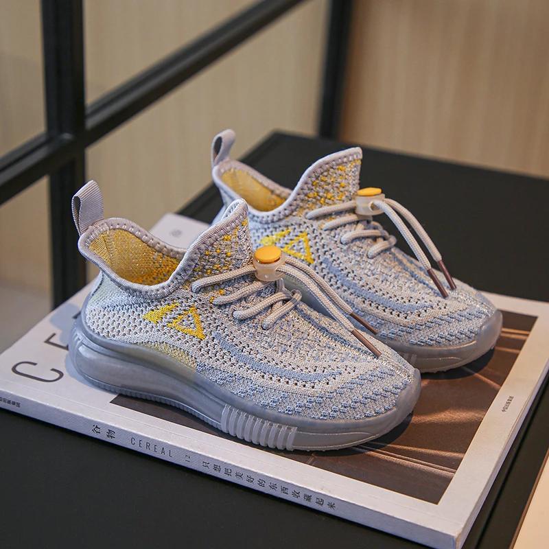 Детские кроссовки для бега Дышащие Легкие Мягкие Нескользящие Повседневные Удобные Для ходьбы Мальчики Девочки Повседневная обувь Одинарная сетка