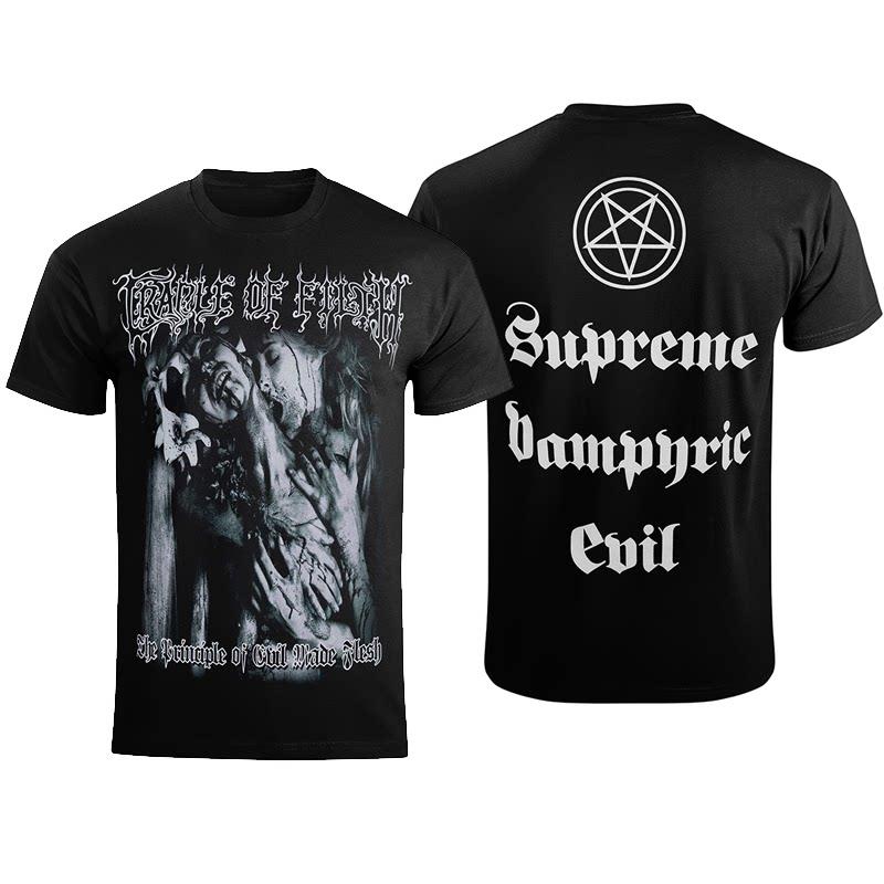 Summer Cradle of Filth Bands Extreme Gothic Black Metal Rock Dark American Shortsleeved Tshirt