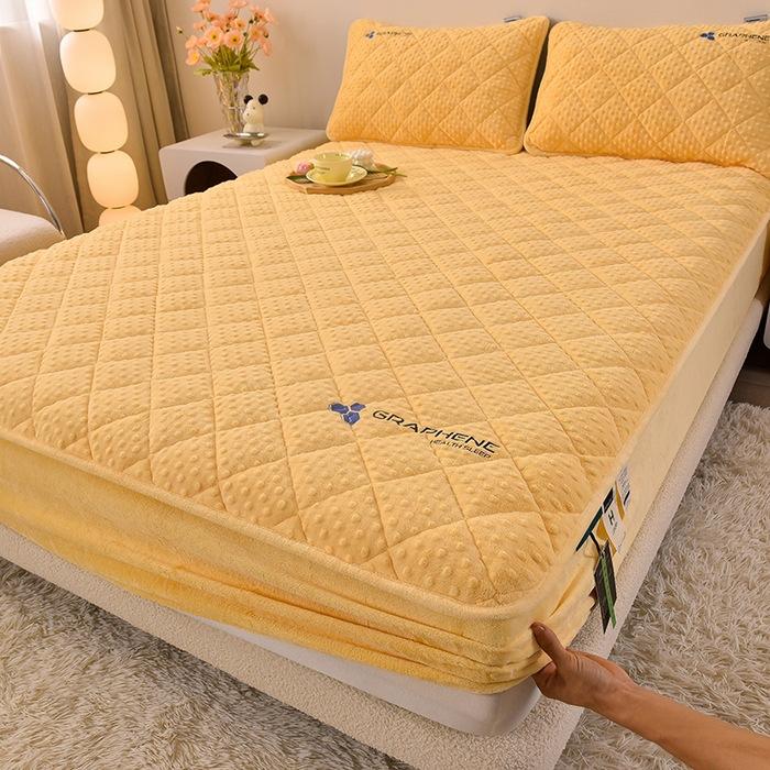 Новый графеновый молочный флис с хлопчатобумажной простыней, теплое и быстро нагревающееся покрывало, защитный чехол для дома Simmons