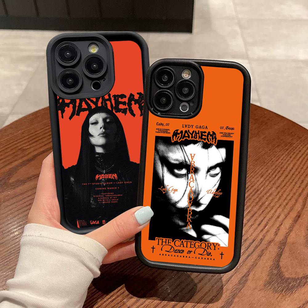 Певица Л-Леди Гага Mayhem Силиконовый Чехол для Телефона Для iPhone 17 Air 17 16 15 14 13 12 11 Plus Pro Max Ударопрочный Мягкий Чехол