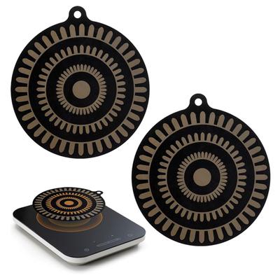 2шт антипригарный силиконовый коврик для индукционной плиты протектор 9,5-дюймовый многоразовый коврик для варочной поверхности термостойкая плита