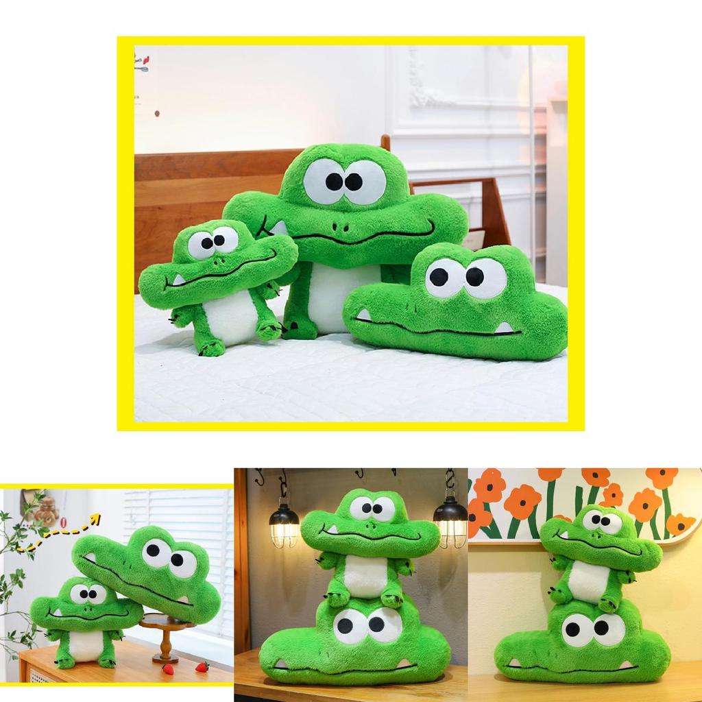Очень большая забавная подушка-крокодил, мягкая плюшевая игрушка, очаровательная подушка-аллигатор для домашнего декора