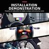 12V Motorcycle Rectangle LED Signal Lights LED Strobe Flashing Light DRL Driving Lamp Motorcycles Tail Brake Light
