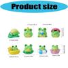 8 Piece Creative Miniature Plastic Frogs Animal Sculpture For Home Office Tabletop Decors Garden Landscape Ornaments