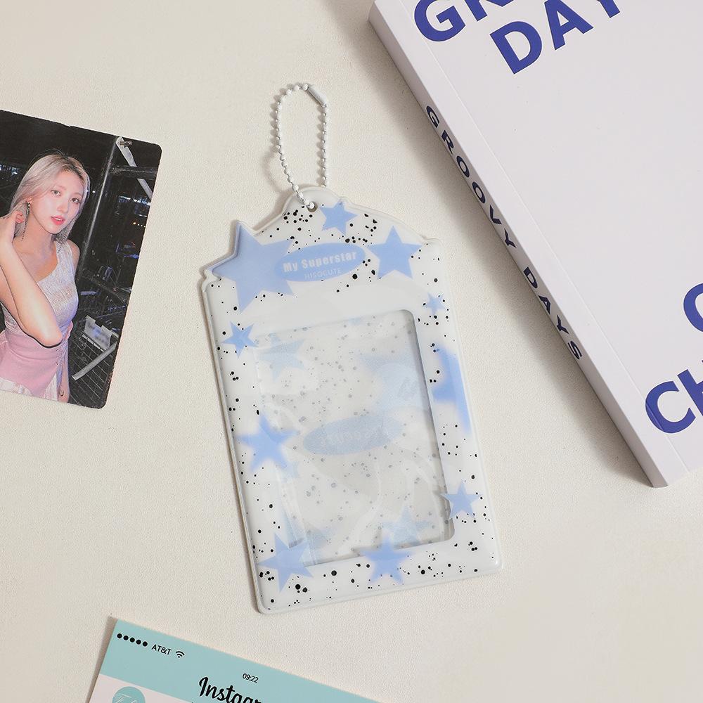 Милое мультяшное животное в Корейском стиле, диалоговое окно, рукав для карт, полупрозрачный 3-дюймовый фото Kpop Star, памятная карточка, держатель для карт