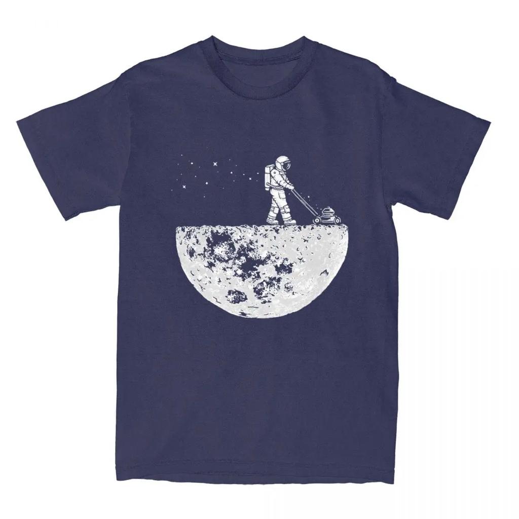 Футболка с изображением астронавта «Коси Луну» Забавные космические футболки в стиле хиппи Классическая футболка с коротким рукавом Летняя хлопковая одежда