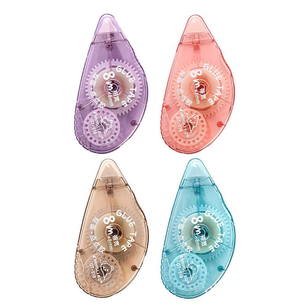 Двусторонняя клейкая лента для студенческих занятий и экзаменов, офисные расходные материалы, роликовая клейкая лента, точечный клей