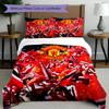 3pcs Duvet Cover Set (1*Duvet Cover + 2*Pillowcase, Without Core),Manchester Football Print Bedding Set, Bedroom Decor, All‑Season, Birthday Gift