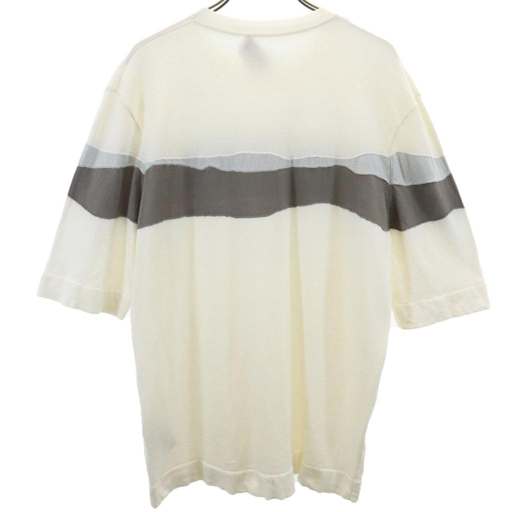 HERMES Made in Italy Cashmere Blend Short sleeve T-shirt L Ivory Men's Used