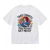 Women's Breathable Comfy Classic T-Shirt Lady Lizard Colorful Pop Art Print Tee