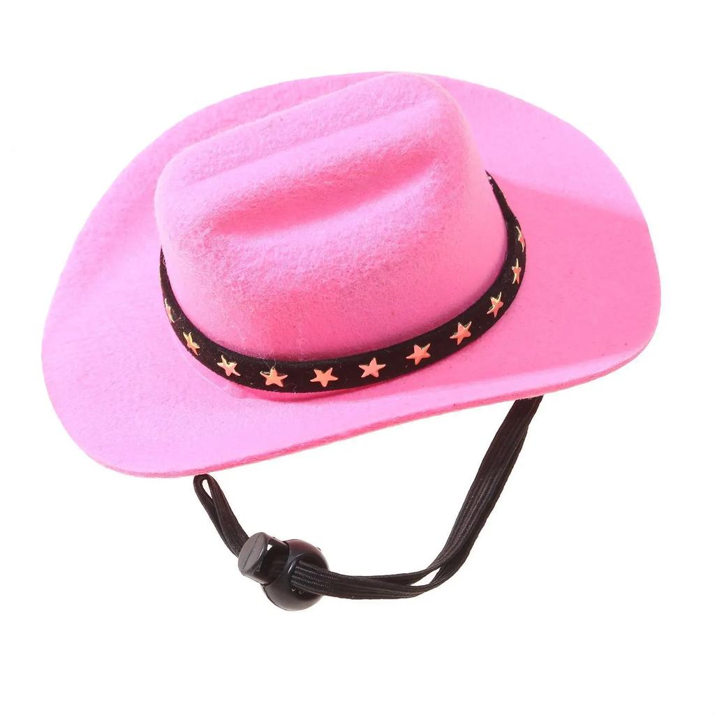 Одежда для собак и кошек Ковбойский стиль Звездная шляпа для питомца с подбородочным ремешком