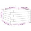 Plant Pot White 40x40x23 cm Solid Pine Wood