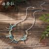Новое цветное ожерелье с летающей стрекозой, расписанное маслом, летнее маленькое свежее женское простое универсальное ожерелье со стрекозой