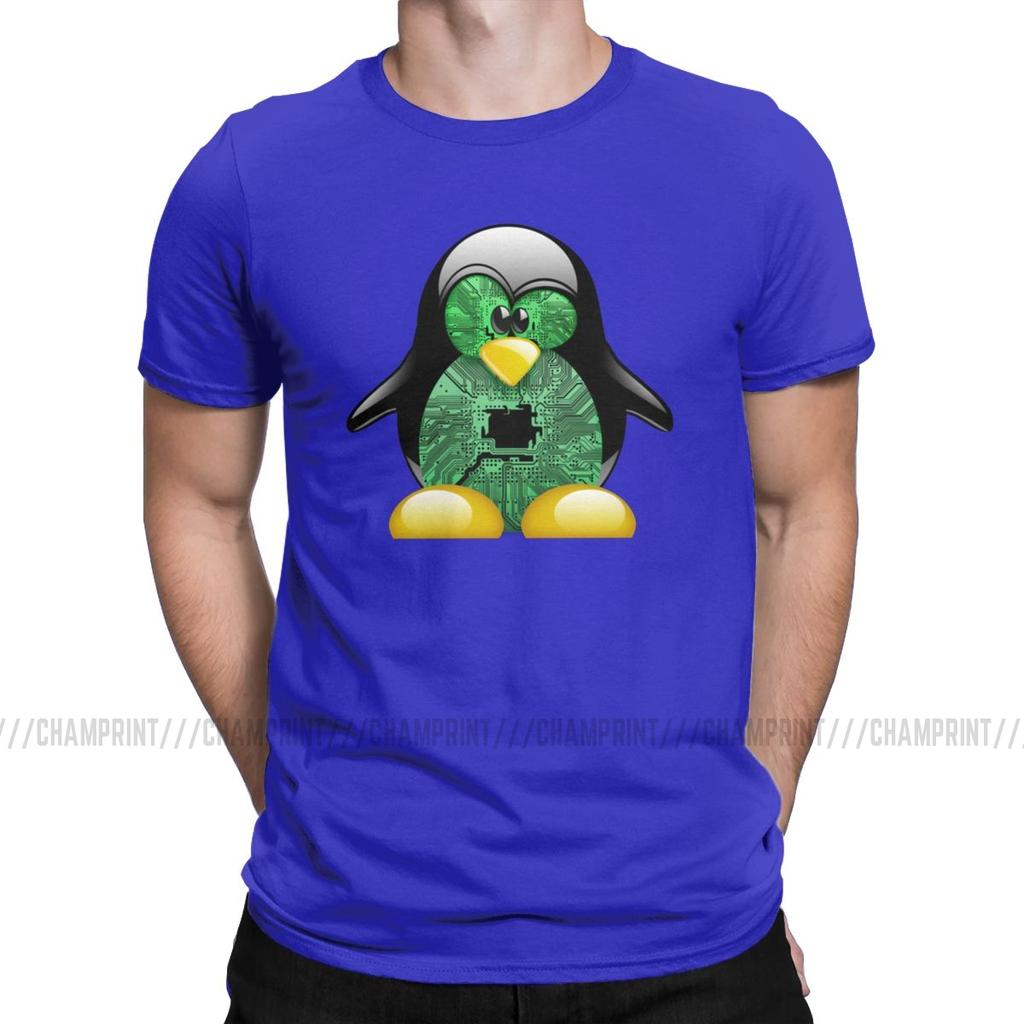 Linux Tux T Shirt Men Programmer Computer Developer Geek Nerd Novelty Tee Shirt Short Sleeve T