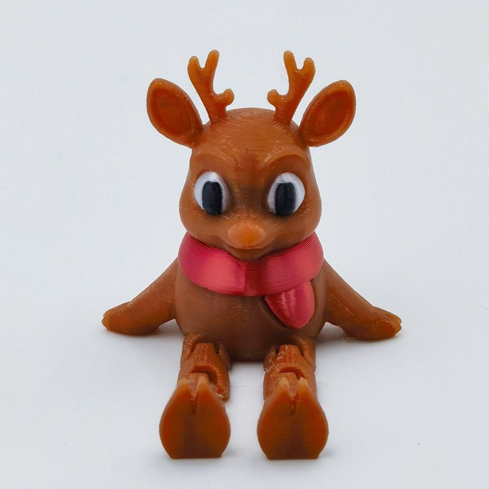 Snowman Elk Christmas Decoration 3D Printing Figurines Ornaments  Holiday Display