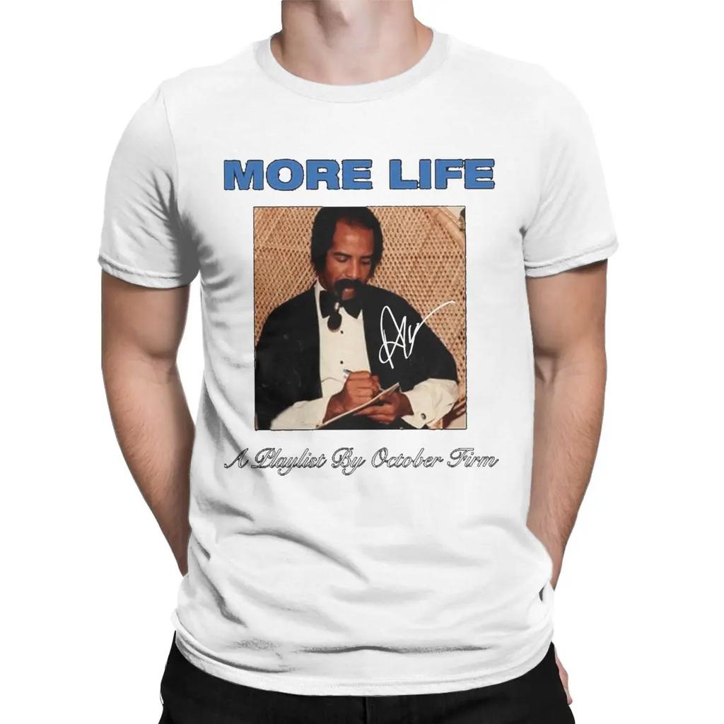 Men's Drizzy Drake More Life Tour T Shirts 100% Cotton Clothes Vintage Short Sleeve O Neck Tee Shirt Summer T-Shirt
