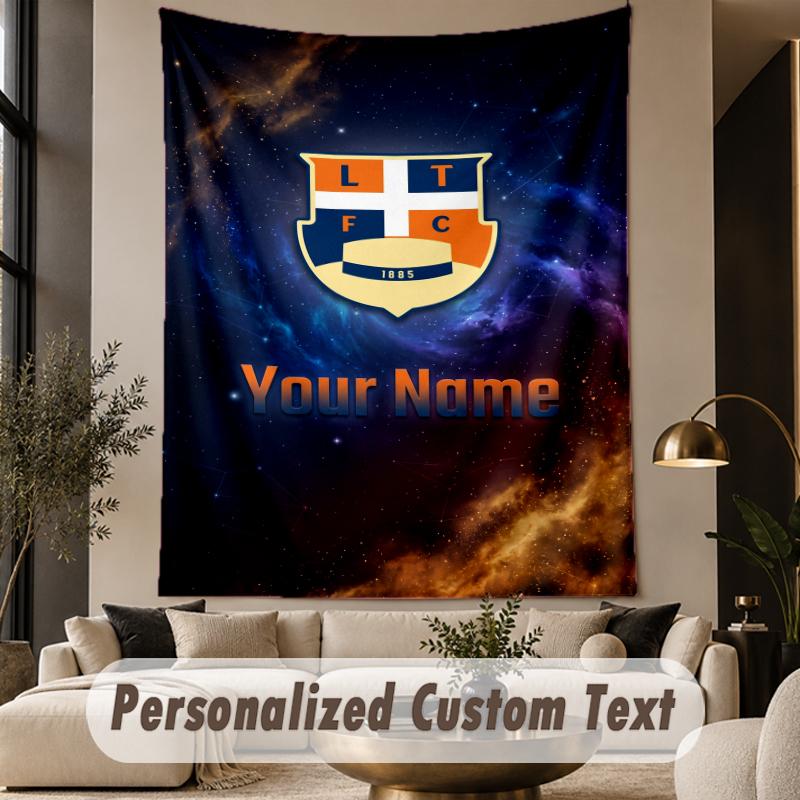 Custom Text Tapestry Luton Town Print Wall Tapestry Indoor Living Room Wall Decor