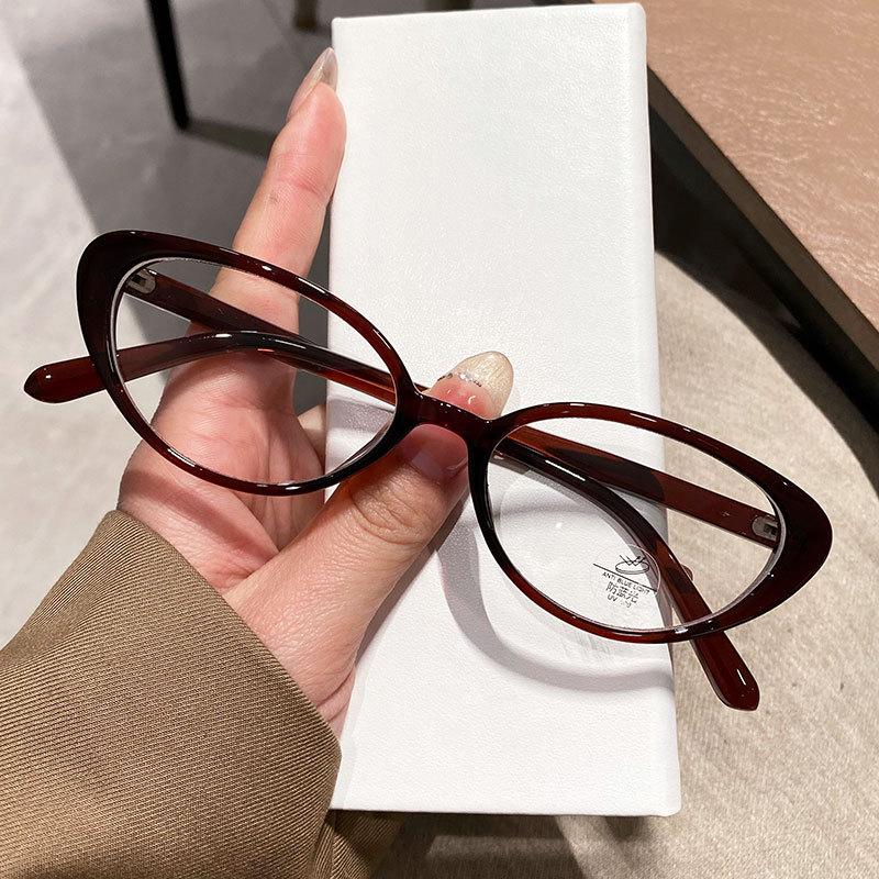 Ins Cat Eye Glasses Fashion Simple Small Frame Anti Blue Light Computer Eyewear Optical Eyeglasses Nearsighted Frame Unisex