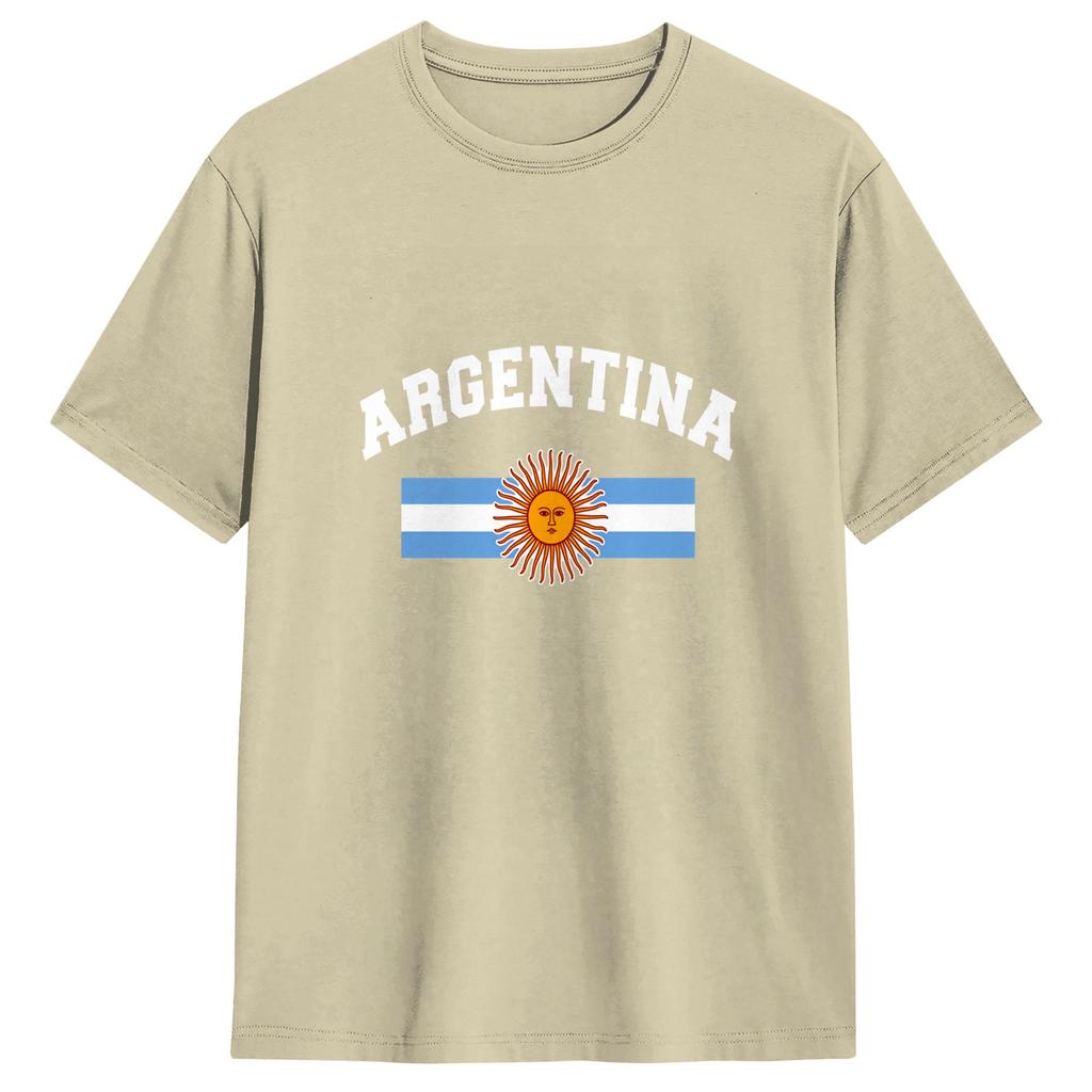 Streetwear T Shirt Summer Argentina Flag Leisure TShirts Pure Cotton Tshirt for Unisex Casual Cheap Print Short Sleeve Top Tees
