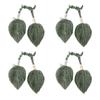 4Pcs Leaf Shape Curtain Tiebacks, Cotton Rope Curtain Holdbacks Home Decoration for Living Room Bedroom Avocado Green