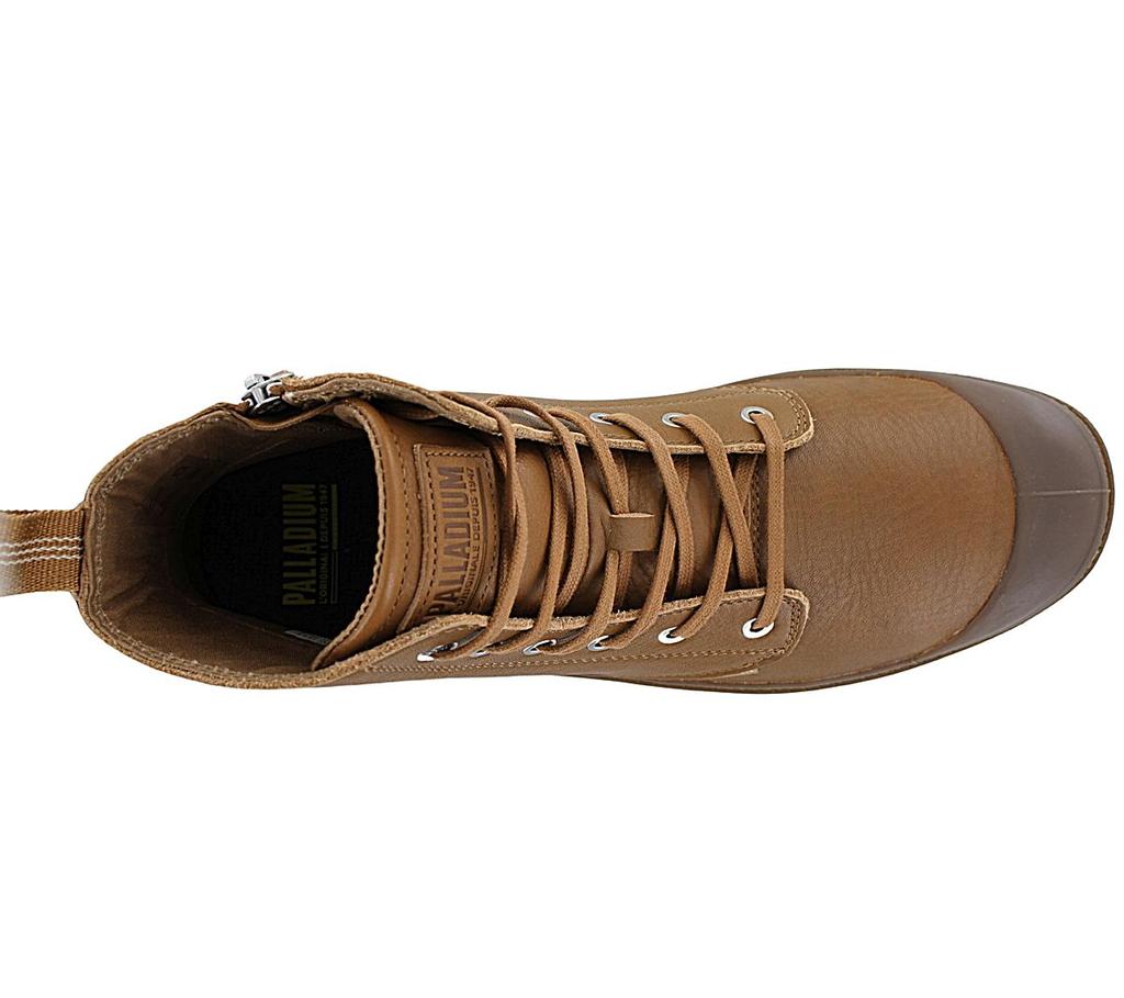 Palladium Pampa HI ZIP LTH ESS - Мужские ботинки кожаные коричневые 76888-252-M ОРИГИНАЛ