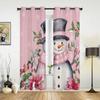 Рождественская снежная сцена Снежинки Гном Розовые шторы на окна Декор для дома Спальня Кухня Гостиная Орнамент Рождественские подарки
