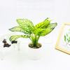 Epipremnum Aureum Simulated And Dasheen Leaves Potted Artificial Ornaments Plant