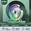 USB Desk Fan 3 Speeds with Colorful Light Personal Fan 180 Degree Rotatable Desktop Fan for Home Office Bedroom Dorm Summer Gift