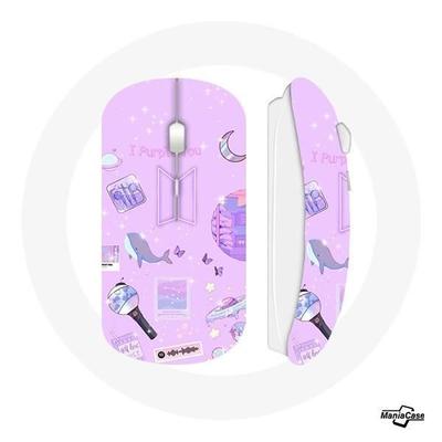 Souris Sans Fil - BTS - Life Goes On - Rose - Clé USB Wifi - Compatible Mac Et PC
