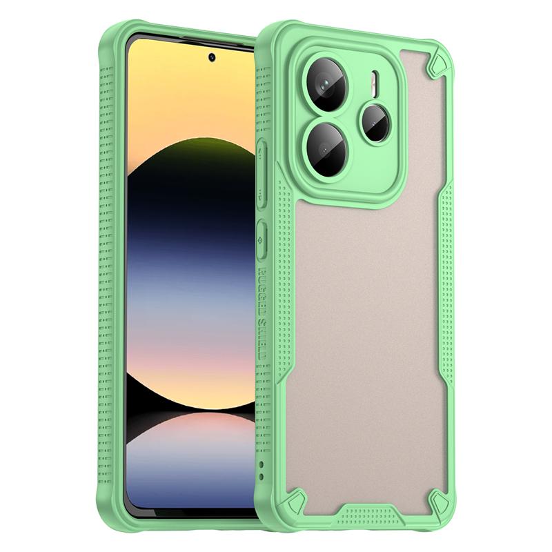 Полупрозрачный чехол для телефона для Xiaomi Redmi Note 14 5G Матовый бронированный задний чехол для чехла Redmi Note 14 Чехол для чехла Redmi Note 14 5G