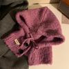 Balaclava Women's Autumn and Winter Scarf Hat One Piece Knitted Woolen Hat Warm Ear Protection Lei Feng Hat
