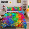 Abstract Rainbow Colorful Bedding Set Queen King Sinlge Duvet Cover Dream Polyester Comforter Covers Pillowcase Soft Bedclothes