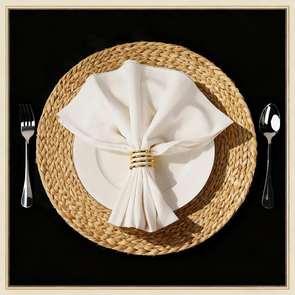 Набор из 12 шт. Премиальные металлические кольца для салфеток с пружинным механизмом и двойным шариком. Качество для отеля и ресторана. Аксессуары для сервировки делового обеденного стола.