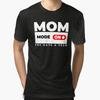 Мужские повседневные рубашки с короткими рукавами, черные футболки Mom Mode, футболки больших размеров