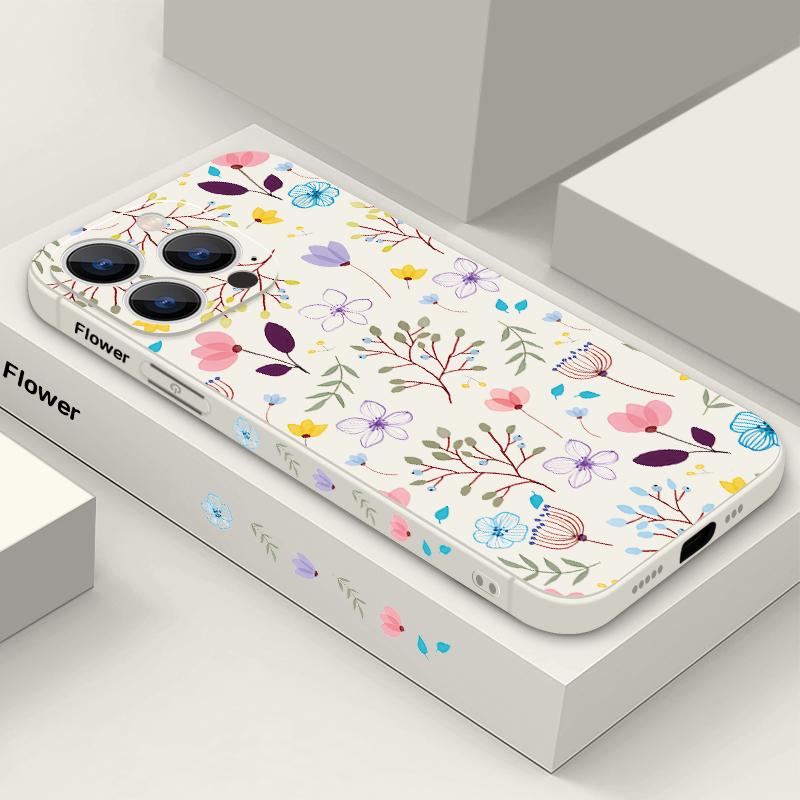 Роскошный чехол-шнурок с маленькими цветочными бутонами для iPhone 15 Pro Max Coque iPhone 11 12 13 14 Pro Max 16 SE 2 2022 Мягкий силиконовый чехол